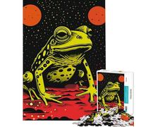 1000 Piece Jigsaws for Teenagers Riso Print Funky Frog Help The Brain Exercise For Family Fun Educational Game for Age 14+ Game (38X52cm)