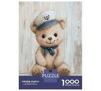 1000 Piece Jigsaws for Teenagers Sailor Bear Nursery Nautical Adult Jigsaw Hands-on Game Difficult Challenge Gifts for Friends And Family 38x26cm/1000pcs