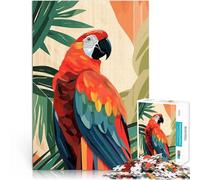 1000 Piece Jigsaws for teenagers Scarlet Macaw in Tropical Paradise Quizspiel Einzigartige Wohndekoration und Geschenke52x38cm