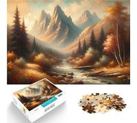 1000 Piece Jigsaws for teenagers Serene Mountain Stream Painting Analyse und Logik Wunschliste mit dem Weihnachtsmann75x50cm