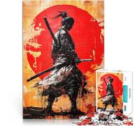 1000 Piece Jigsaws for teenagers Silhouette Warrior Graffiti Artwork Schwierig Schwer Heimdekoration75x50cm
