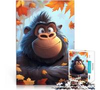 1000 Piece Jigsaws for teenagers Smiling Gorilla in Autumn Lernspiele DIY Spielzeug Tolles Geschenk für Spiele75x50cm