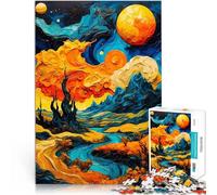 1000 Piece Jigsaws for teenagers Starry Night Landscape Spiele Spielzeug Geschenk Einzigartige Wohndekoration und Geschenke75x50cm