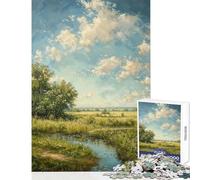 1000 Piece Jigsaws for Teenagers Summer Fields Anti-Stress Toys Gift For Birthdays Relax Games Every Piece Is Unique - size 38x52cm