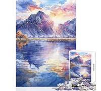 1000 Piece Jigsaws for Teenagers Sunset Mountain Bliss Educational Games Birthday Present Toy Wall Decor Birthday Present, Gifts, (50x75cm)