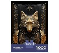 1000 Piece Jigsaws for Teenagers The Golden Wolf Ruler Adult Jigsaw Hands-on Game Difficult Challenge Gifts for Friends And Family 52x38cm/1000pcs