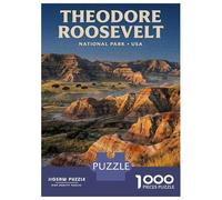 1000 Piece Jigsaws for Teenagers Theodore Roosevelt National Park Adult Jigsaw Puzzle Hands-on Game Analysis And Logic Birthday Present, Gifts, 70x50cm/1000pcs