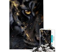 1000 Piece Jigsaws for Teenagers Tiger Golden Gaze Puzzles for Adults Brain Teaser Game Improve Memory Challenging To Complete (Size 38x26cm)