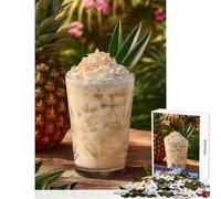 1000 Piece Jigsaws for Teenagers Tropical Pineapple Coconut Drink Still Life Educational Toy Gift Birthday Brain Teaser Game Artists' Collection, Fine Arts Size 38x26cm