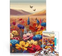 1000 Piece Jigsaws for teenagers Vibrant Wildflower Meadow Pädagogisches Familienspiel Geburtstagsgeschenke38x26cm