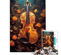 1000 Piece Jigsaws for Teenagers Violin Vintage Violinist Brain Intelligence Challenge Addictive Toys Educational Games Difficult Hard Great Gifts (Size 38x26cm)