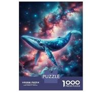 1000 Piece Jigsaws for Teenagers Whale Galaxy Art Print Adult Jigsaw Puzzle Hands-on Game Analysis And Logic Birthday Present, Gifts, 38x26cm/1000pcs