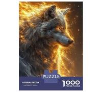 1000 Piece Jigsaws for Teenagers White Wolf Energy Adult Jigsaw Hands-on Game Difficult Challenge Gifts for Friends And Family 38x26cm/1000pcs