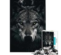 1000 Piece Jigsaws for Teenagers Wolf Face Portrait Help The Brain Exercise For Family Fun Educational Game for Age 14+ Game (38X52cm)