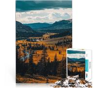 1000 Piece Jigsaws for teenagers Yellowstone National Park Landscape DIY-Spielzeug mit passendem Poster und Quizblatt52x38cm