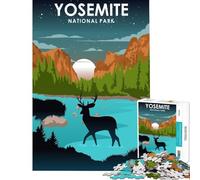 1000 Piece Jigsaws for Teenagers Yosemite National Park Brain Intelligence Challenge Addictive Toys Fun Games Improve Memory Art Work Gifts (Size 75x50cm)