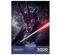 1000 Piece Jigsaws for Teenagers Zebra Samurai Warrior Animal Adult Jigsaw Hands-on Game Difficult Challenge Gifts for Friends And Family 70x50cm/1000pcs