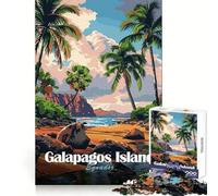 1000 Piece Jigsaws Galapagos Island, Ecuador Travel Poster Fine Joint Fun Brain Teaser Gift Quiet Game Time Christmas Art Gift (38x26cm)