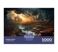 1000 Piece Jigsaws Grand Canyon Lightning Storm Puzzle for Adults Toy Wall Decor Difficult Challenge Deal As Gifts for The Whole Family 38x26cm/1000pcs