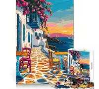 1000 Piece Jigsaws Greece Summer Travel Art Tight Fit Piece Mind Skill Fun Cozy Fun Time Xmas Leisure Gift (50x75cm)