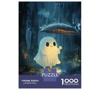 1000 Piece Jigsaws Halloween Ghost in The Rain Puzzle for Adults Toy Wall Decor Difficult Challenge Deal As Gifts for The Whole Family 52x38cm/1000pcs