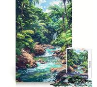 1000 Piece Jigsaws Hawaii River Pixel Art Tight Fit Piece Mind Skill Fun Cozy Fun Time Xmas Leisure Gift (50x75cm)