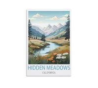 1000 Piece Jigsaws，Hidden Meadows California Puzzle 1000 Pieces, Relaxing and Challenging Gift for Adults, Teens, Seniors 50x70CM
