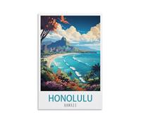1000 Piece Jigsaws，Honolulu Hawaii Puzzle 1000 Pieces, Relaxing and Challenging Gift for Adults, Teens, Seniors 38x52cm