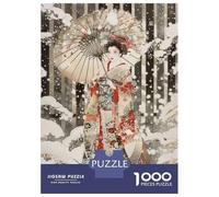 1000 Piece Jigsaws Japanese Geisha Art Print-3 Puzzle for Adults Toy Wall Decor Difficult Challenge Deal As Gifts for The Whole Family 38x26cm/1000pcs