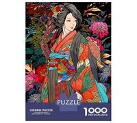 1000 Piece Jigsaws Kimono Woman Japanese Art Puzzle for Adults Toy Wall Decor Difficult Challenge Deal As Gifts for The Whole Family 38x26cm/1000pcs