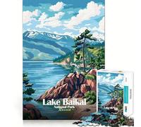1000 Piece Jigsaws Lake Baikal National Park Russia Ideal Cut Decor Cognitive Play Gift Easy Time Play Birthday Game Gift (38x26cm)