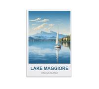 1000 Piece Jigsaws Lake Maggiore Switzerland For Kids And Adults, Personalised Assembling Jigsaw Fun Game 52x38CM