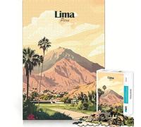 1000 Piece Jigsaws Lima Peru Travel Poster Art Clean Joint Game Smart Play Gift Relax Play Time Xmas Decor Gift (38x52cm)