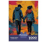 1000 Piece Jigsaws Love Walks Romantic Art Print Puzzle for Adults Toy Wall Decor Difficult Challenge Deal As Gifts for The Whole Family 70x50cm/1000pcs