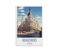 1000 Piece Jigsaws，Madrid Spain Puzzle 1000 Pieces, Relaxing and Challenging Gift for Adults, Teens, Seniors 26x38cm