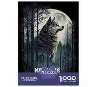 1000 Piece Jigsaws Majestic Night Wolf V1 Puzzle for Adults Toy Wall Decor Difficult Challenge Deal As Gifts for The Whole Family 70x50cm/1000pcs