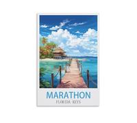 1000 Piece Jigsaws，Marathon Florida Keys Puzzle 1000 Pieces, Relaxing and Challenging Gift for Adults, Teens, Seniors 50x70cm