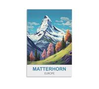 1000 Piece Jigsaws，Matterhorn Europe Puzzle Sets for Challenging Puzzle Game and Family Play 52x38cm