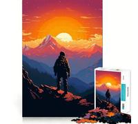 1000 Piece Jigsaws Mountain Peak Pixel Art Ideal Cut Decor Cognitive Play Gift Easy Time Play Birthday Game Gift (38x26cm)