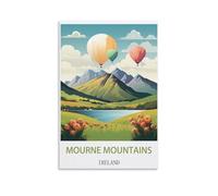1000 Piece Jigsaws，Mourne Mountains Ireland Posters Jigsaw Adult Decompression Game Puzzle Students Toys for Children Christmas Birthday Gifts 52x38cm