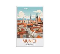 1000 Piece Jigsaws，Munich Germany Posters Jigsaw Puzzle 1000 Pieces for Adults Kids Teens Large Families Puzzle Game 52x38cm