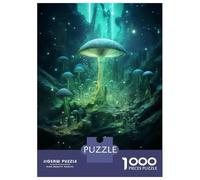 1000 Piece Jigsaws Mystic Cavern Mushrooms Puzzle for Adults Toy Wall Decor Difficult Challenge Deal As Gifts for The Whole Family 38x26cm/1000pcs