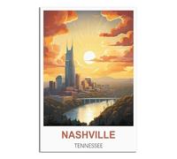1000 Piece Jigsaws，Nashville Tennessee Puzzle 1000 Pieces, Relaxing and Challenging Gift for Adults, Teens, Seniors 38x52cm