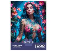 1000 Piece Jigsaws Nude Flower Fashion Girl Puzzle for Adults Toy Wall Decor Difficult Challenge Deal As Gifts for The Whole Family 70x50cm/1000pcs