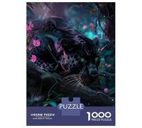 1000 Piece Jigsaws Panther in Magic Forest Puzzle for Adults Toy Wall Decor Difficult Challenge Deal As Gifts for The Whole Family 38x26cm/1000pcs