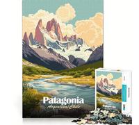 1000 Piece Jigsaws Patagonia Argentina Chile Landscape Art Clean Joint Game Smart Play Gift Relax Play Time Xmas Decor Gift (38x26cm)