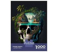 1000 Piece Jigsaws Pirate Skull Puzzle for Adults Toy Wall Decor Difficult Challenge Deal As Gifts for The Whole Family 52x38cm/1000pcs