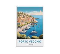 1000 Piece Jigsaws，Porto Vecchio Corsica Challenging Difficult Puzzle Educational Game JigsawPuzzles Gifts for Adults 38x26cm