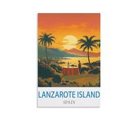 1000 Piece Jigsaws Puzzles for Adults Lanzarote Island Spain Sustainable Puzzle for Teenagers Gifts, Classic Brain Challenge Jigsaw Puzzle, Difficult Challenging Game 38x26CM