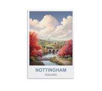 1000 Piece Jigsaws Puzzles for Adults,Nottingham England Posters Classic Brain Challenge Jigsaw Puzzle, Difficult Challenging Game 70x50cm
